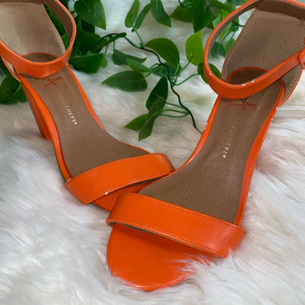 Orange high heels